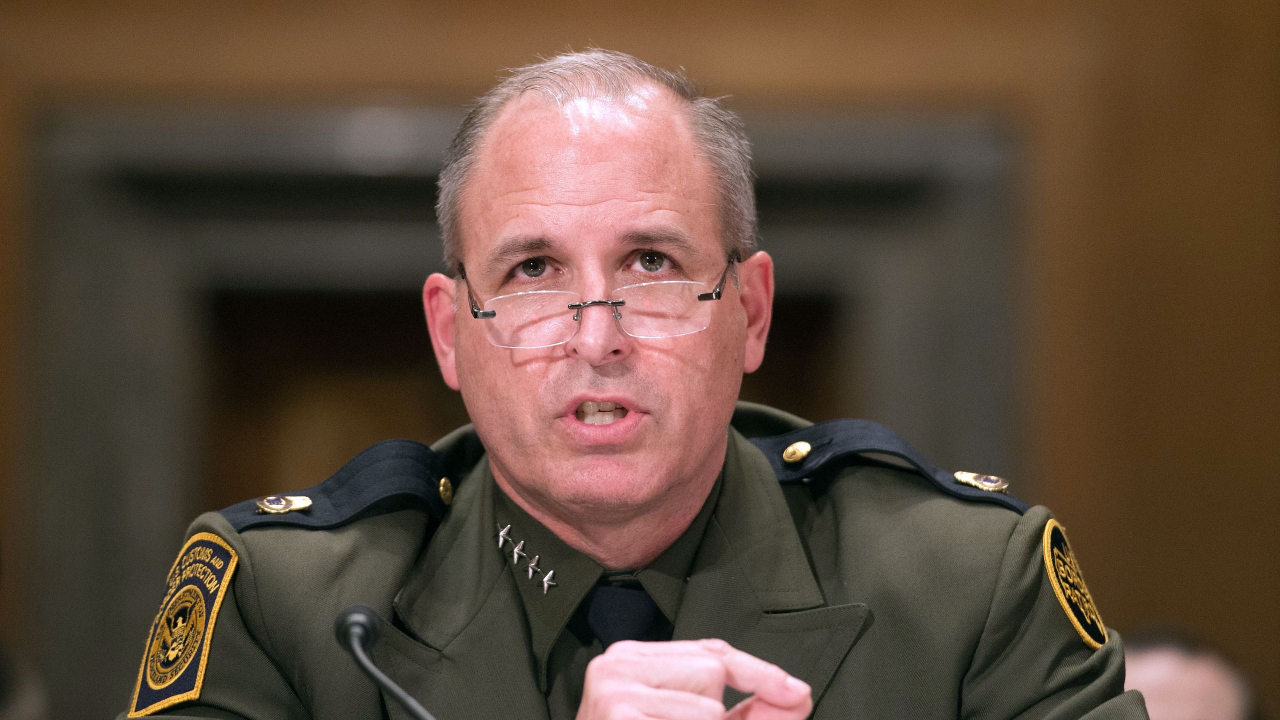 Mark Morgan, chief of the U.S. Border Patrol, testifies at a Senate Homeland Security and Governmental Affairs Committee hearing on Nov. 30, 2016. (Credit: NICHOLAS KAMM/AFP/Getty Images)