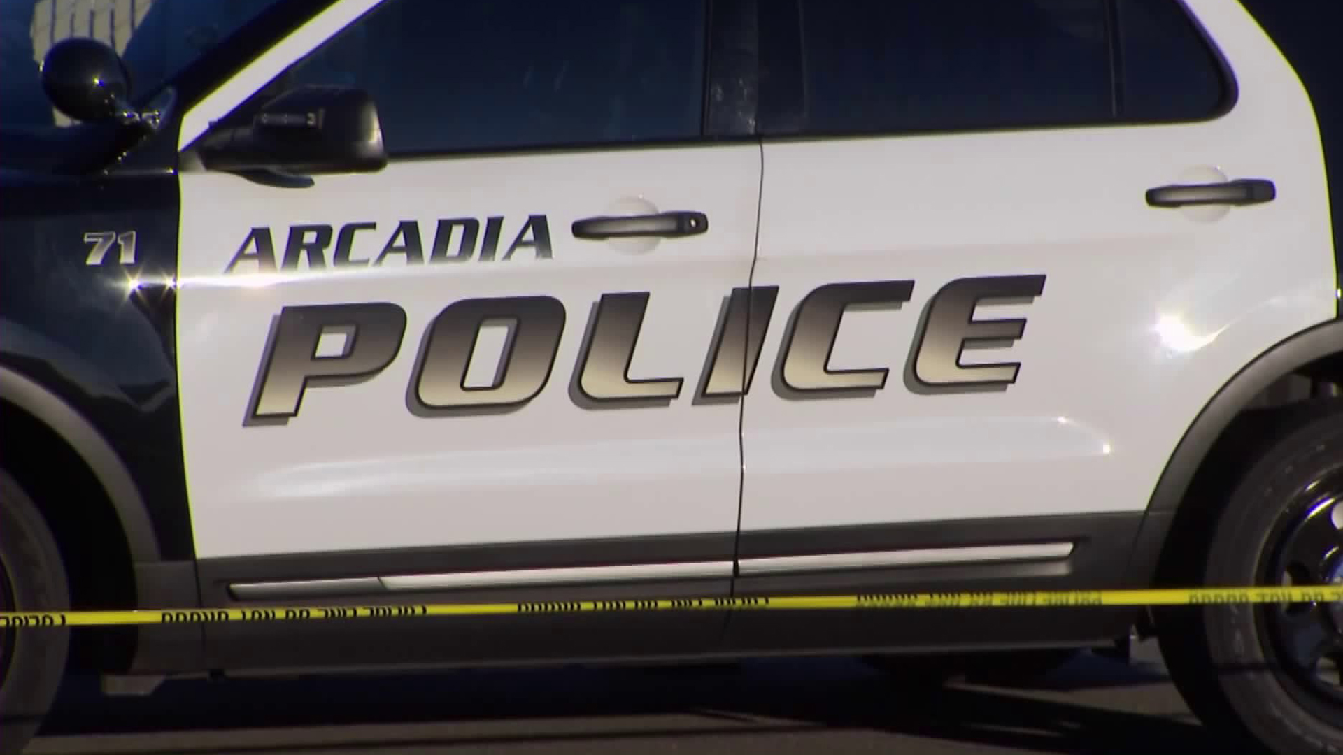 An Arcadia police vehicle is shown in this file photo. (Credit: KTLA)