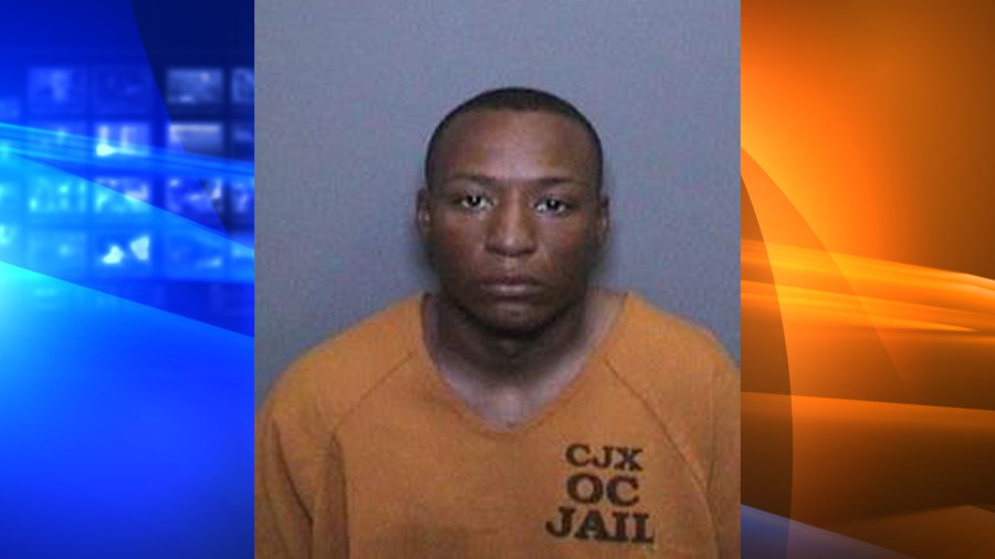 Jerel Boykins is seen in a booking photo released by the Orange County Sheriff's Department.
