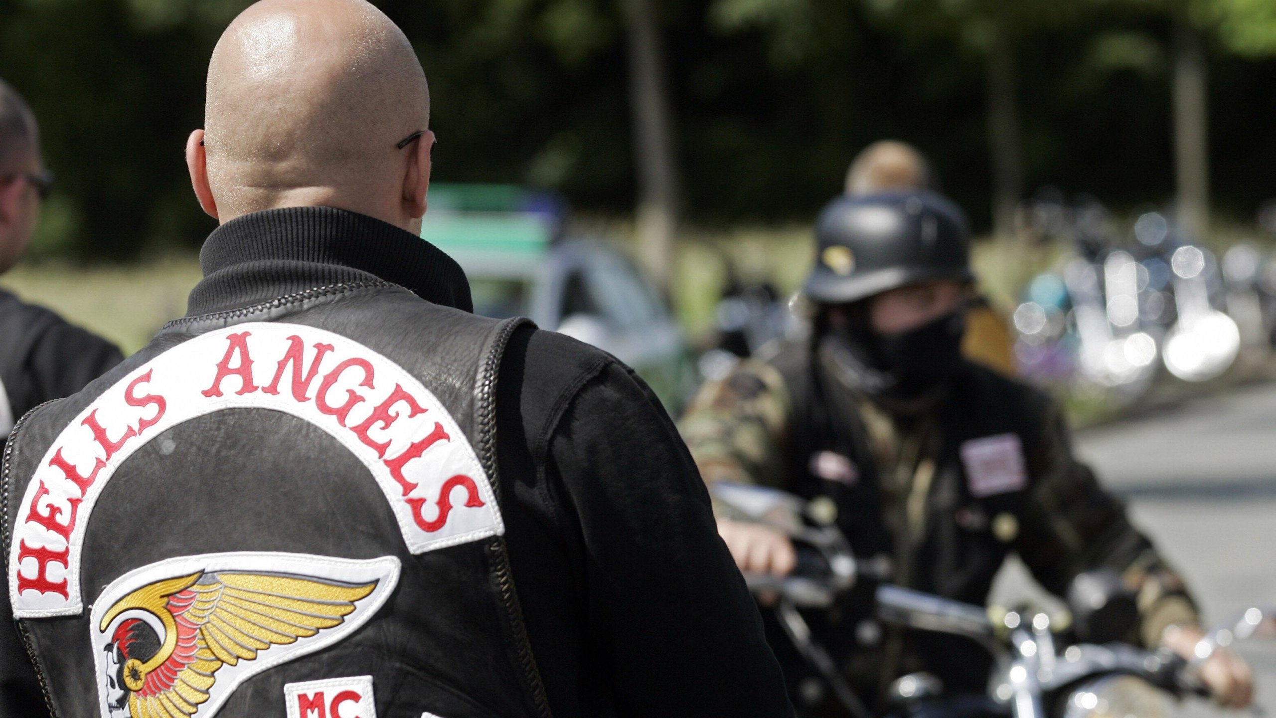 Hells Angels members are seen in a file photo. (Credit: AFP/Getty Images)