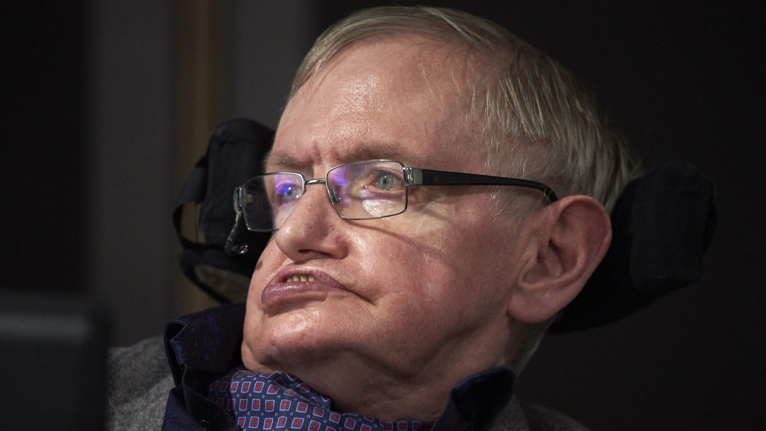 British scientist Stephen Hawking attends the launch of The Leverhulme Centre for the Future of Intelligence (CFI) at the University of Cambridge, in Cambridge, eastern England, on October 19, 2016. (Credit: NIKLAS HALLE'N/AFP/Getty Images)