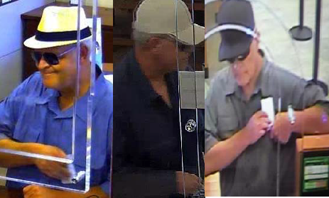 The FBI released these images of a man committing a series of bank robberies in Los Angeles and Santa Barbara counties on Sept. 8, 2017. He was later identified as James Allen Hayes.