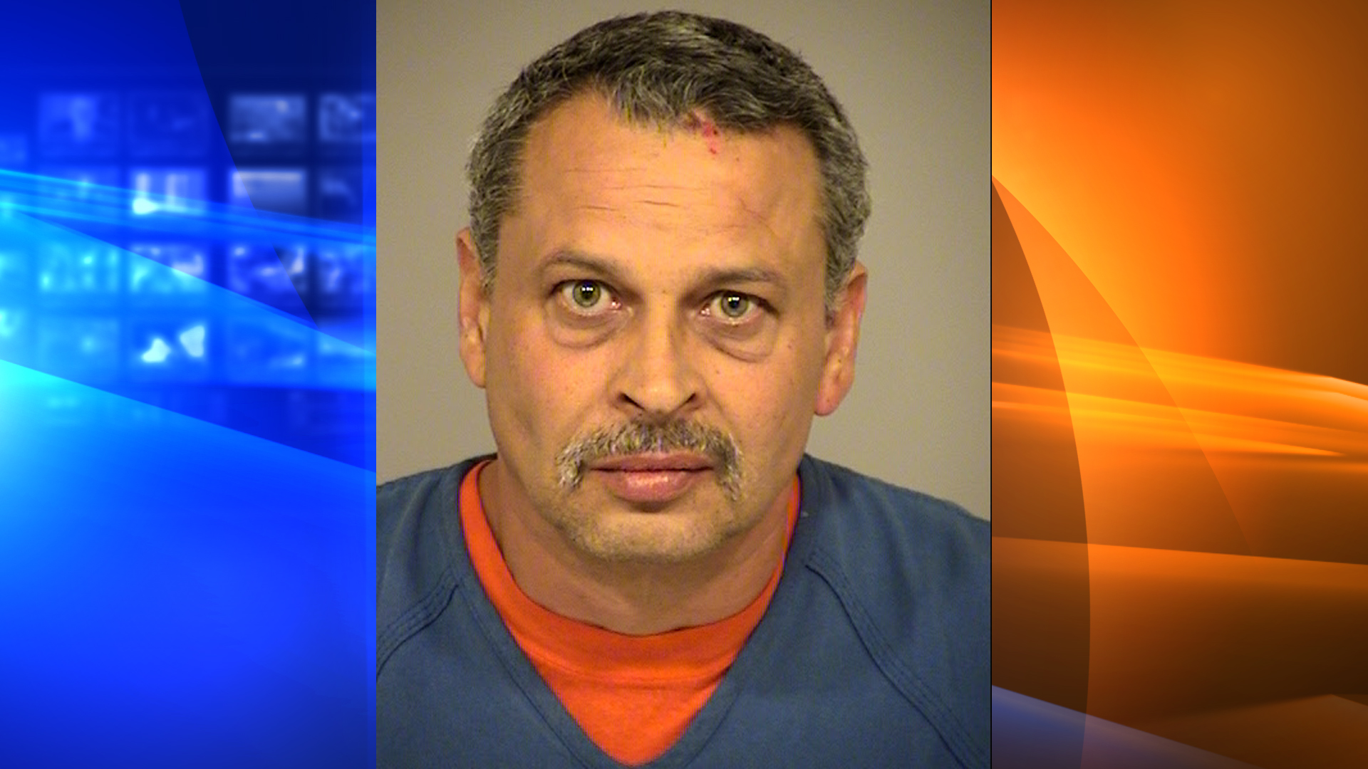 Richard Eric Arellanes, 50, of Meiners Oak, pictured in a booking photo released by the Ventura County Sheriff's Office following his arrest on suspicion of murder on Sept. 28, 2018.