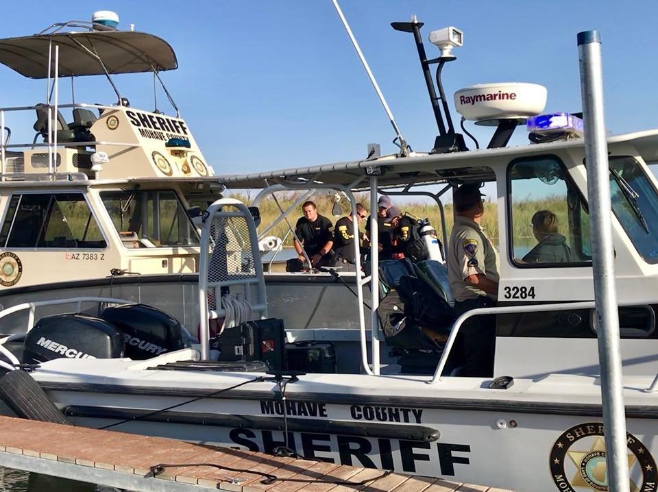 Four people are missing after two boats collided on the Colorado River along the California-Arizona border on Sept. 2, 2018. (Credit: Mohave County Sheriff's Department)