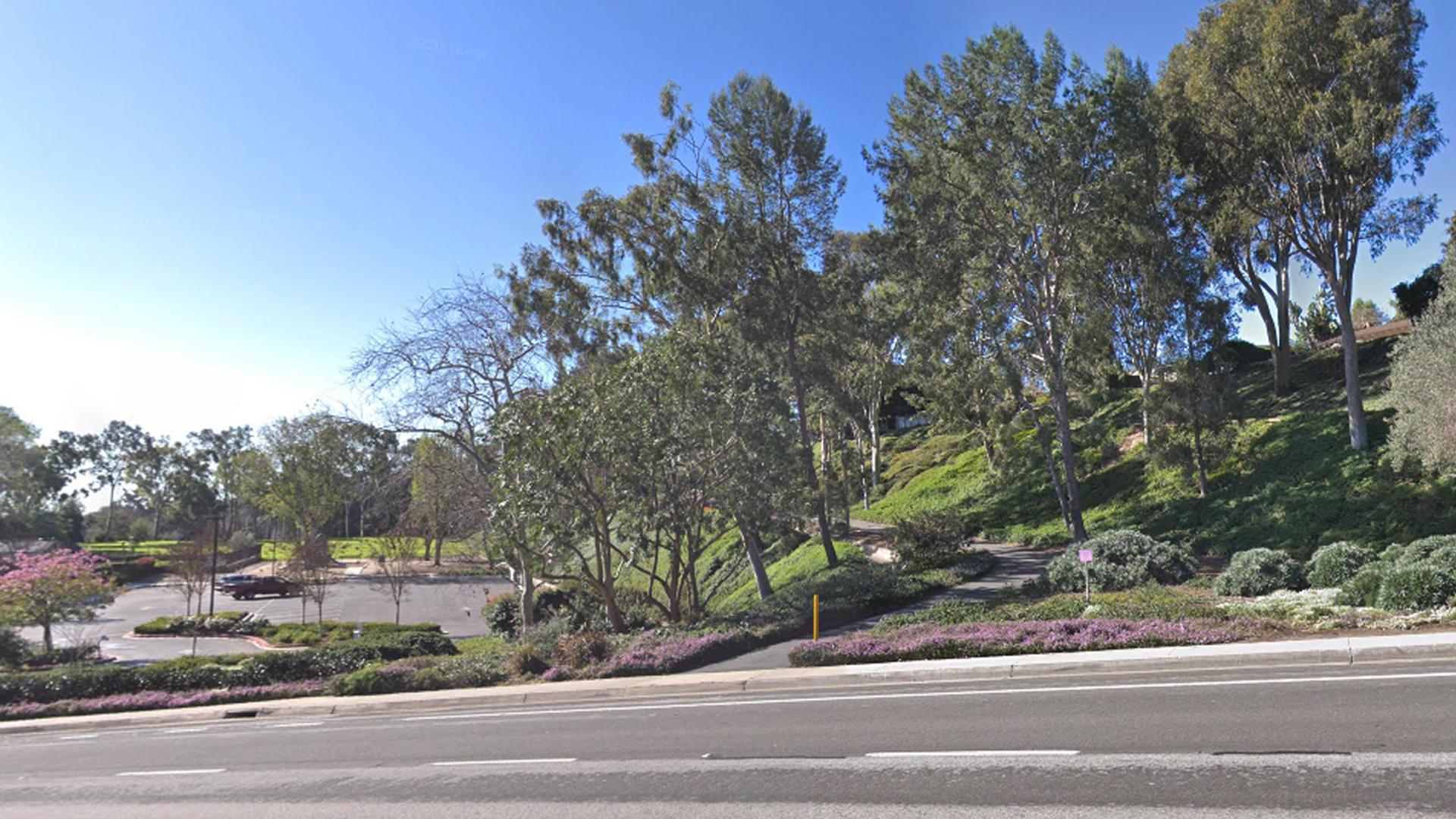 The parking lot of Niguel Woods Park in Laguna Niguel is seen in a Google Maps Street View image from February 2018.