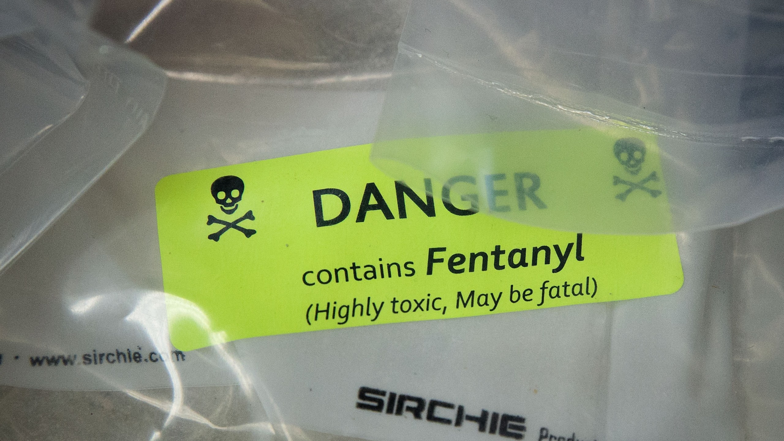 Bags of heroin, some laced with fentanyl, are displayed before a press conference regarding a major drug bust, at the office of the New York Attorney General, September 23, 2016 in New York City.(Credit: Drew Angerer/Getty Images)