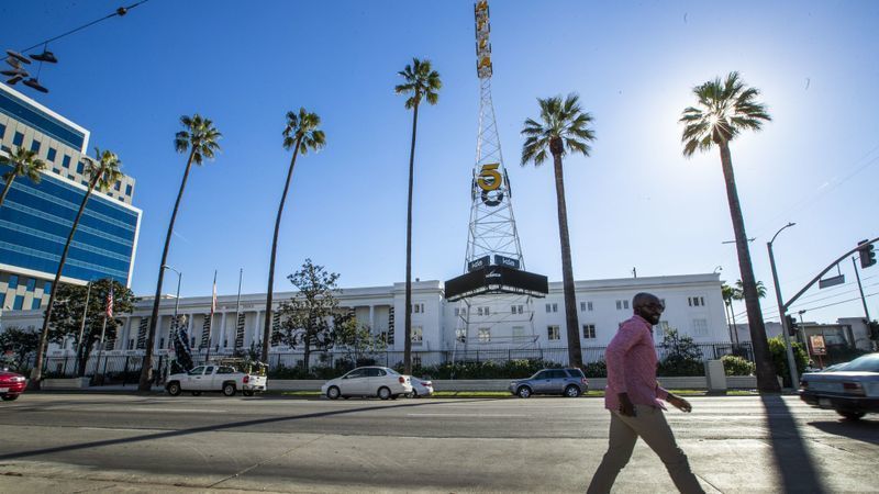Sunset Bronson Studios, home of KTLA, shown in an undated photo. (Credit: Allen J. Schaben / Los Angeles Times)