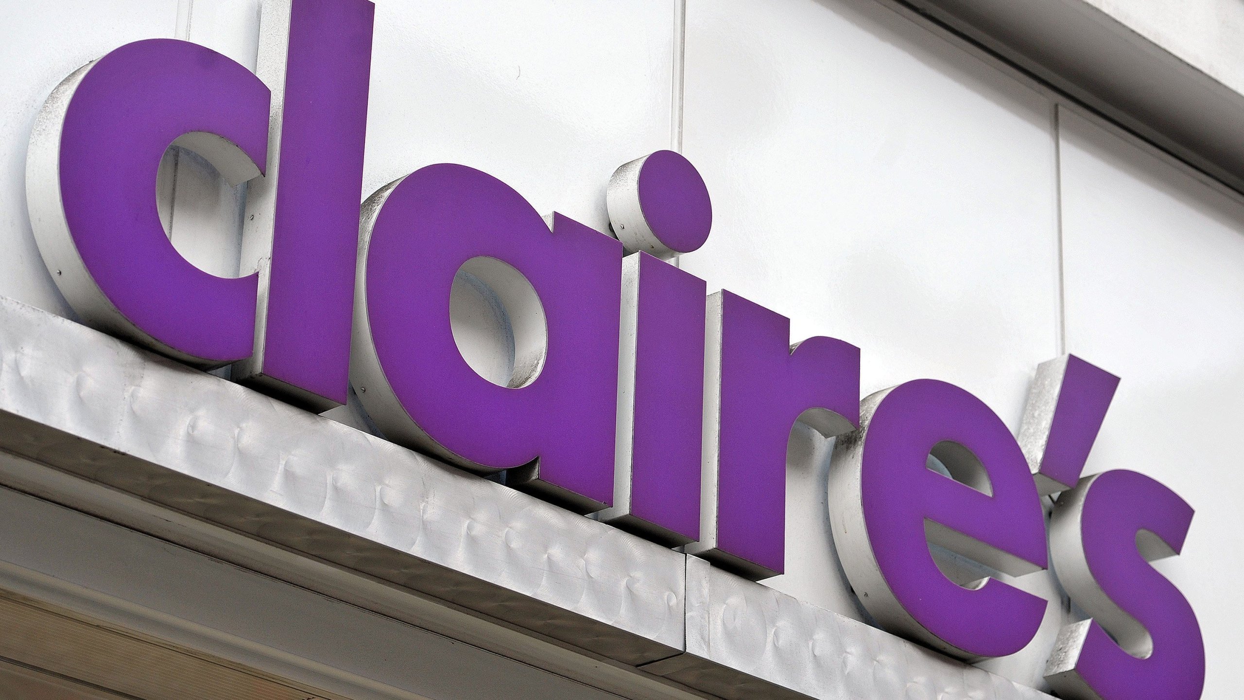 A sign over a Claire's store is seen in an undated photo. (Credit: CNN)
