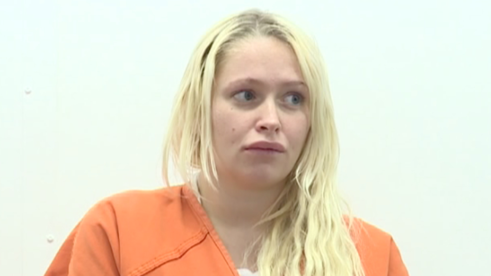Kelsey Turner, 25, appears in San Joaquin County Court on April 8, 2019, for an extradition hearing. She stands accused in the killing of Dr. Thomas Burchard, 71. (Credit: KSBW via CNN)