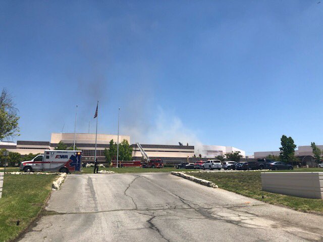 The L.A. County Sheriff's Department tweeted this photo of a fire at the North County Correctional Facility on May 30, 2019.
