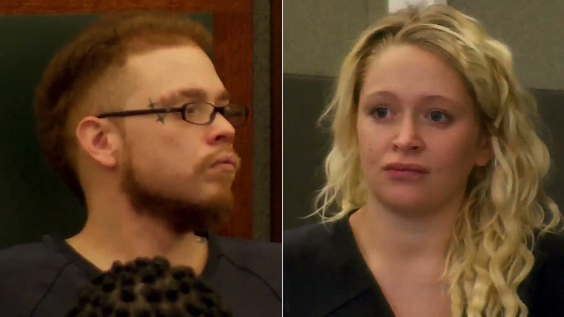 Jon Kennison, left, and Kelsey Turner appear in court in Las Vegas on June 13, 2019. (Credit: KVVU via CNN)