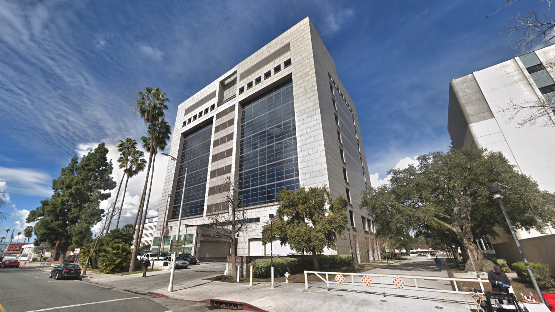 The Van Nuys branch of Los Angeles County Superior Court, 14400 Erwin Street in Van Nuys, as viewed in a Google Street View image in February of 2019.