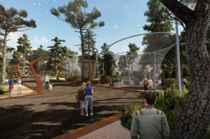 The La Brea Tar Pits released this rendering from Dorte Mandrup on Aug. 26, 2019.