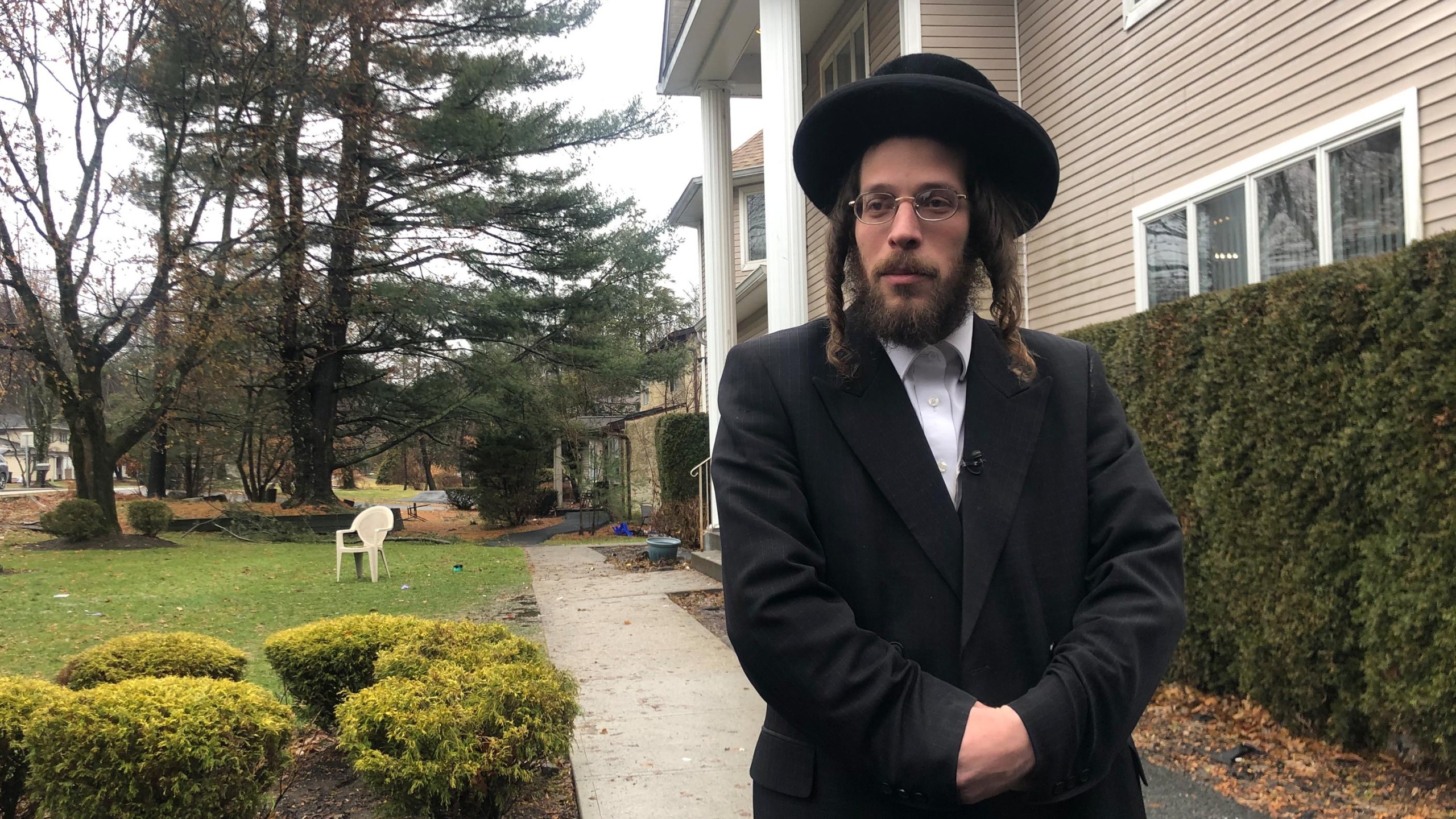 Josef Gluck, a survivor in the NY Hanukkah stabbing pictured on Dec 30, 2019.
