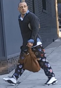 Authorities are seeking the man pictured in this video, identified as Ilya Foks, 39, in connection with a hit-and-run crash that left a woman dead in Echo Park on Jan. 23, 2020. (Credit: Los Angeles Police Department)