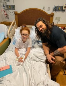 UPMC Children's Hospital of Pittsburgh released this photo of Jason Momoa visiting a patient.