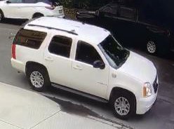 A GMC Yukon involved in the robbery of a letter carrier in Woodland Hills on Jan. 25, 2020, is seen in an image released Feb. 7, 2020, by the U.S. Postal Inspection Service.