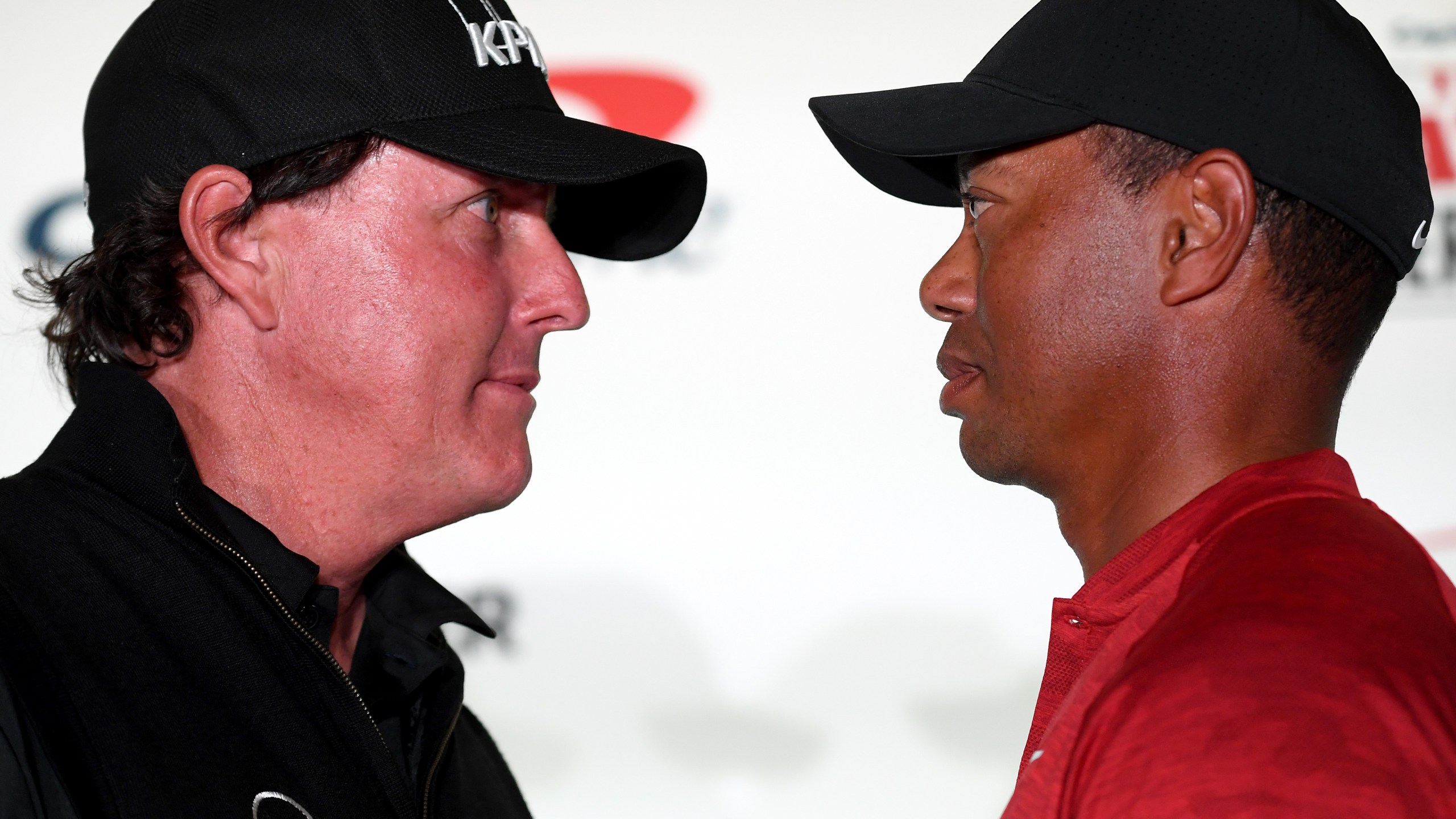 Tiger Woods and Phil Mickelson are set to be joined by NFL legends Tom Brady and Peyton Manning in a possible televised charity match. (Harry How/Getty Images for The Match)