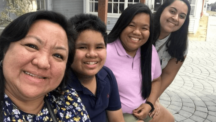 Arlene Aquino, left, is seen in an undated photo posted on a GoFundMe page on May 7, 2020.