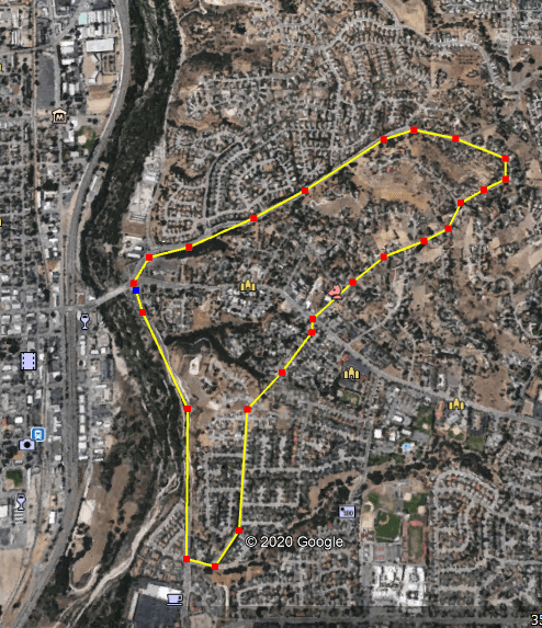 This map shows the area evacuated due to a brush fire in Paso Robles on June 22, 2020.