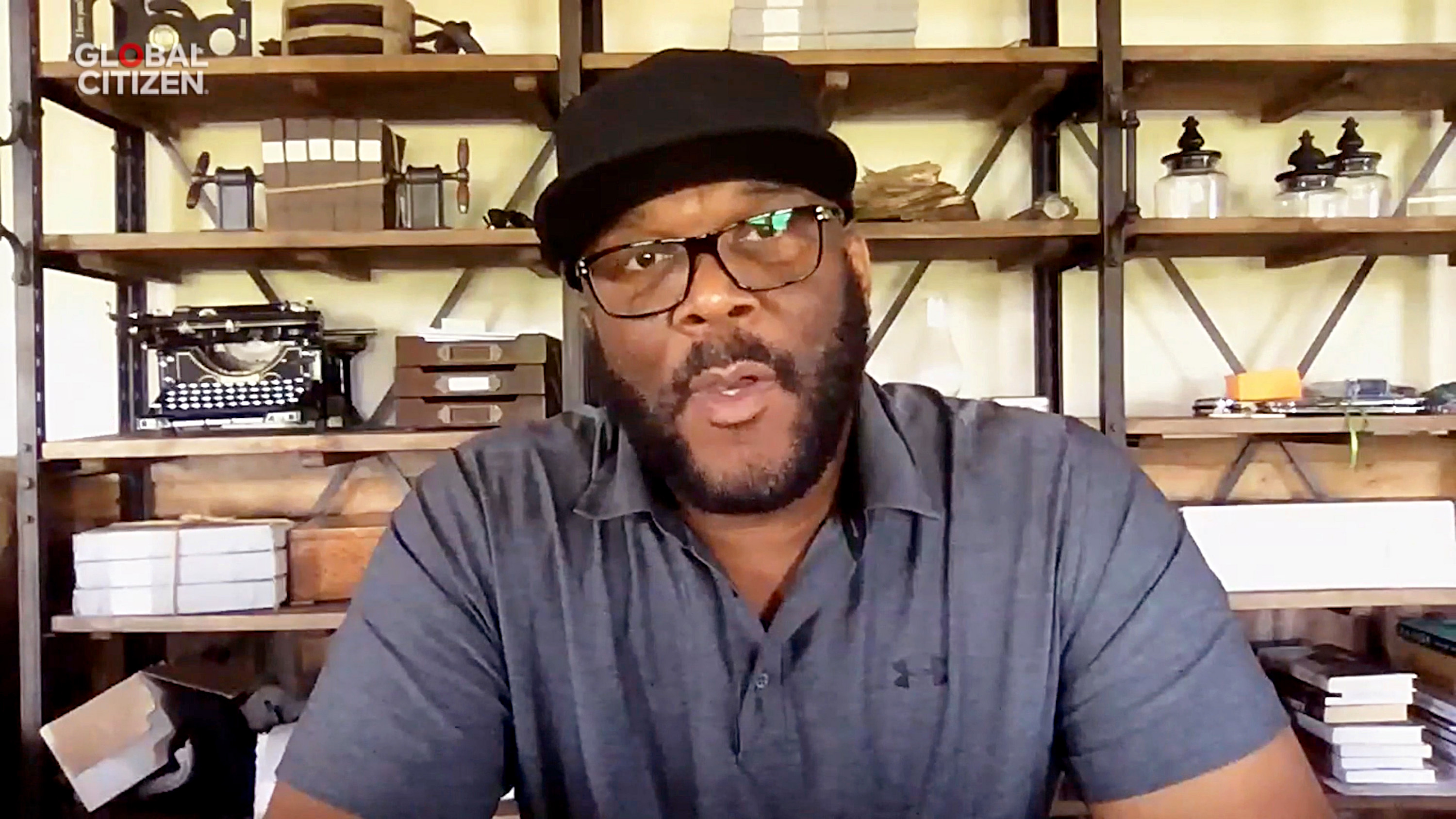 In this screengrab, Tyler Perry speaks during "One World: Together At Home" presented by Global Citizen on April, 18, 2020. (Getty Images/Getty Images for Global Citizen)