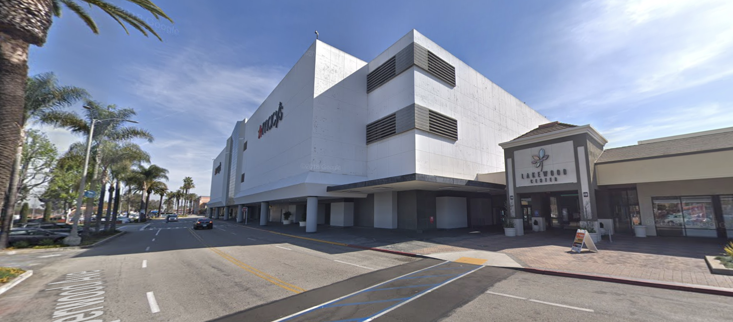 The Lakewood Center Mall is seen in an April 2018 from Google Maps Street View.