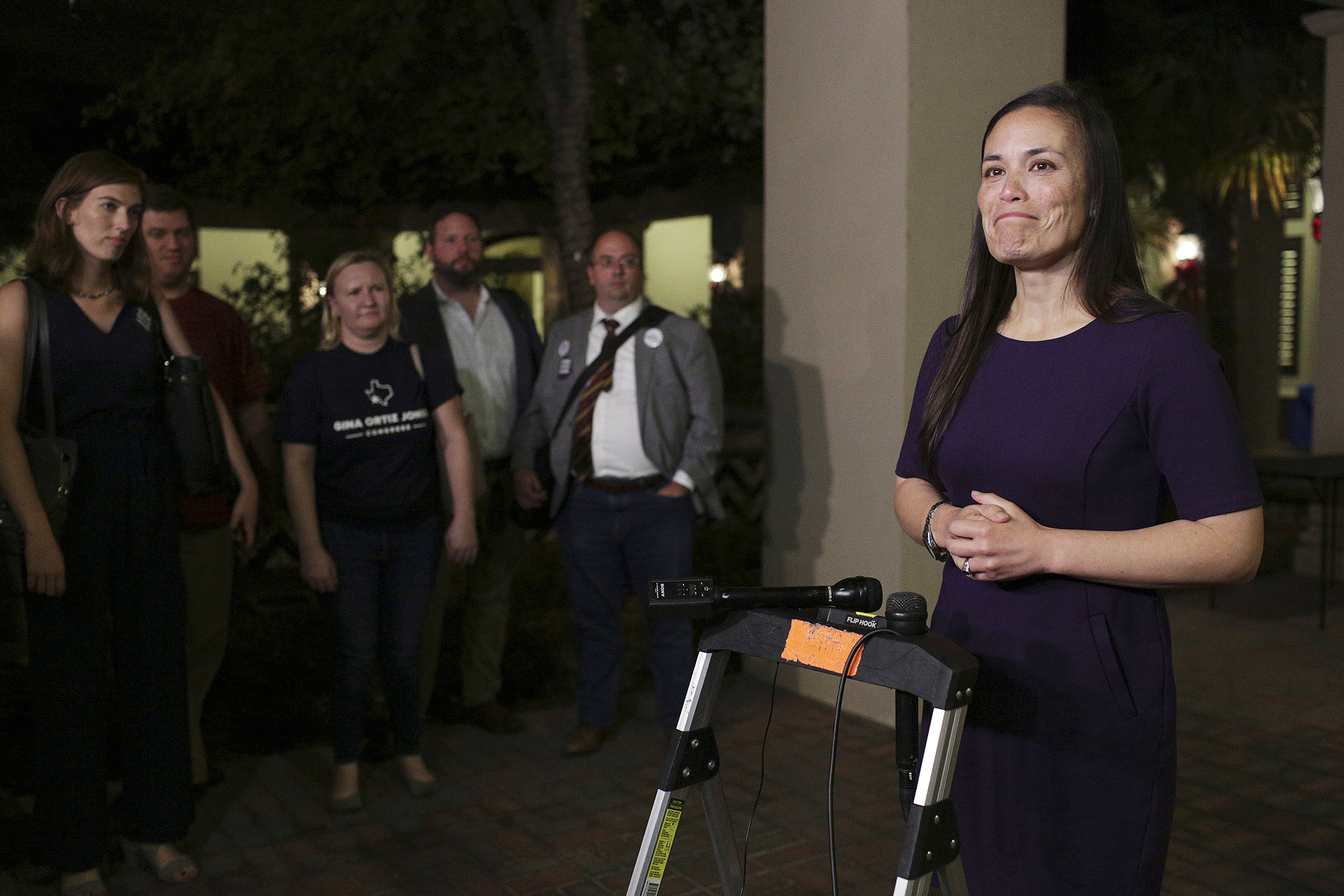 In this Tuesday, Nov. 6, 2018, file photo, Gina Ortiz Jones speaks to the media in San Antonio. Ortiz Jones is among the LGBTQ candidates with a solid chance of winning a congressional seat in November 2020. (Lisa Krantz/The San Antonio Express-News via AP, File)