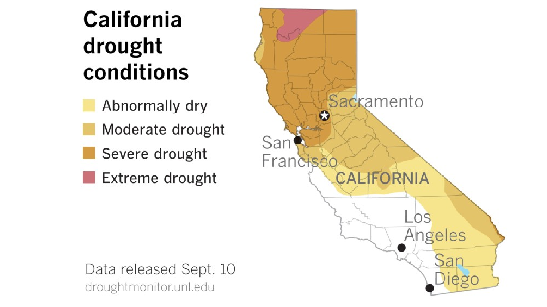 Drought conditions continue to expand in California.(Paul Duginski / Los Angeles Times)