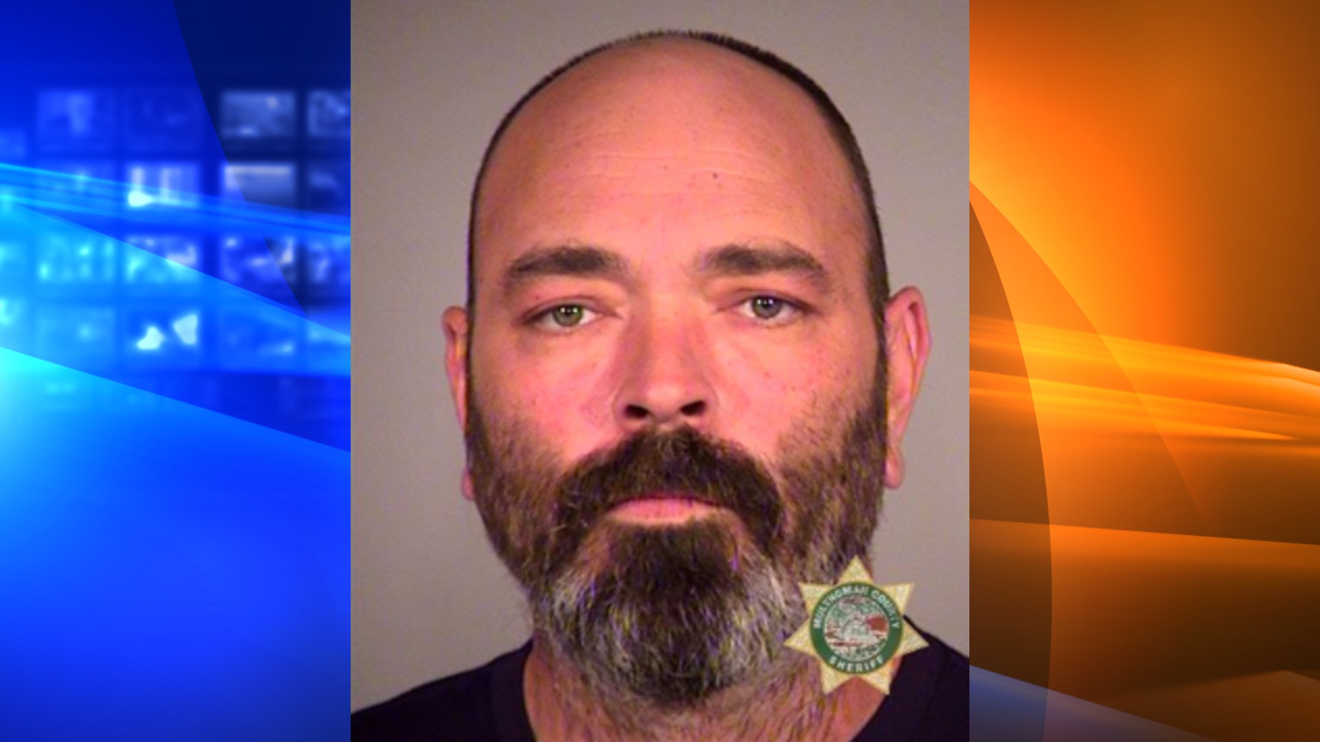 Alan Swinney is seen in a booking photo released by the Multnomah County Sheriff's Office.