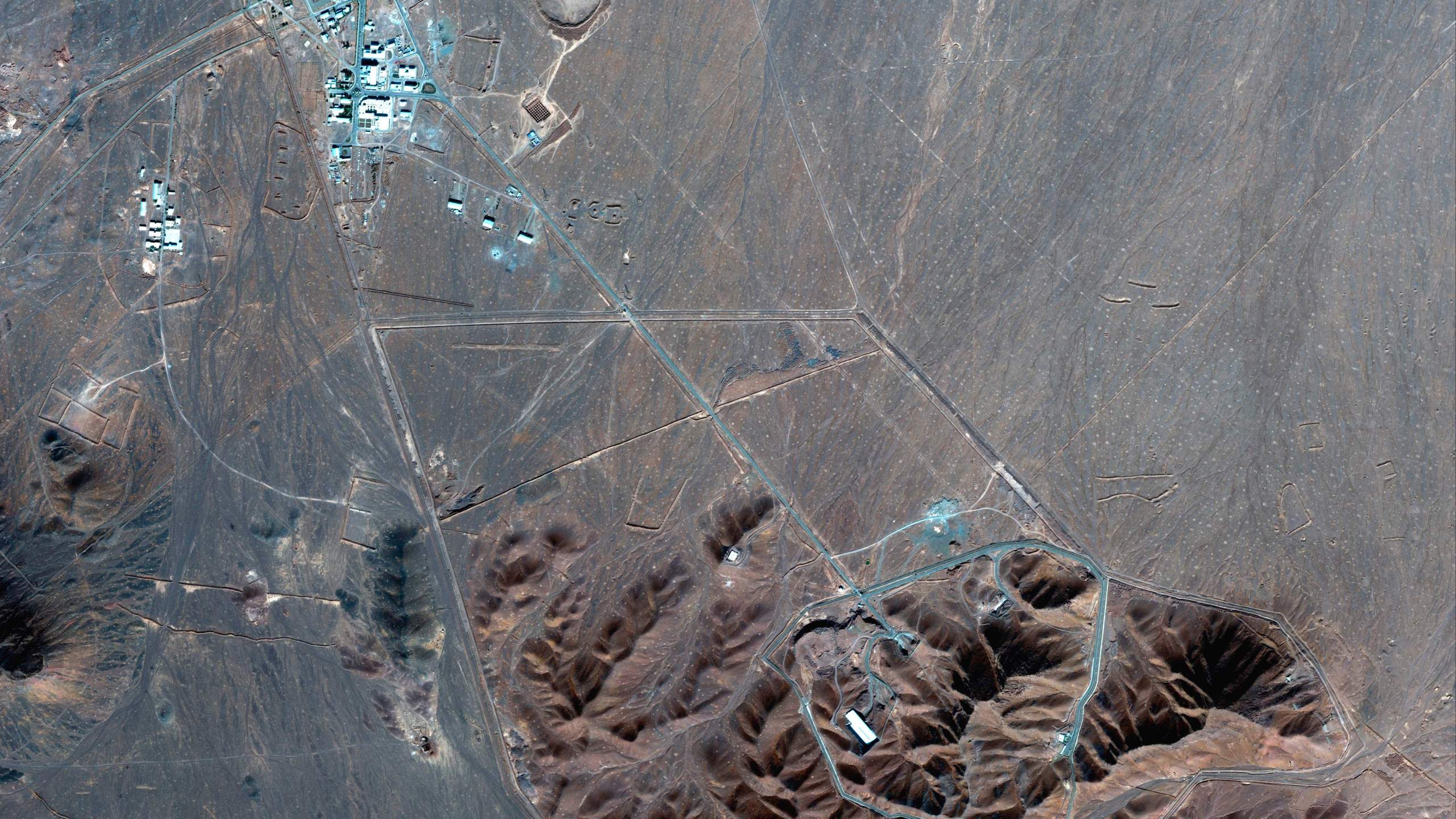 This Nov. 4, 2020, file satellite photo by Maxar Technologies shows Iran's Fordo nuclear site. (Maxar Technologies via AP)