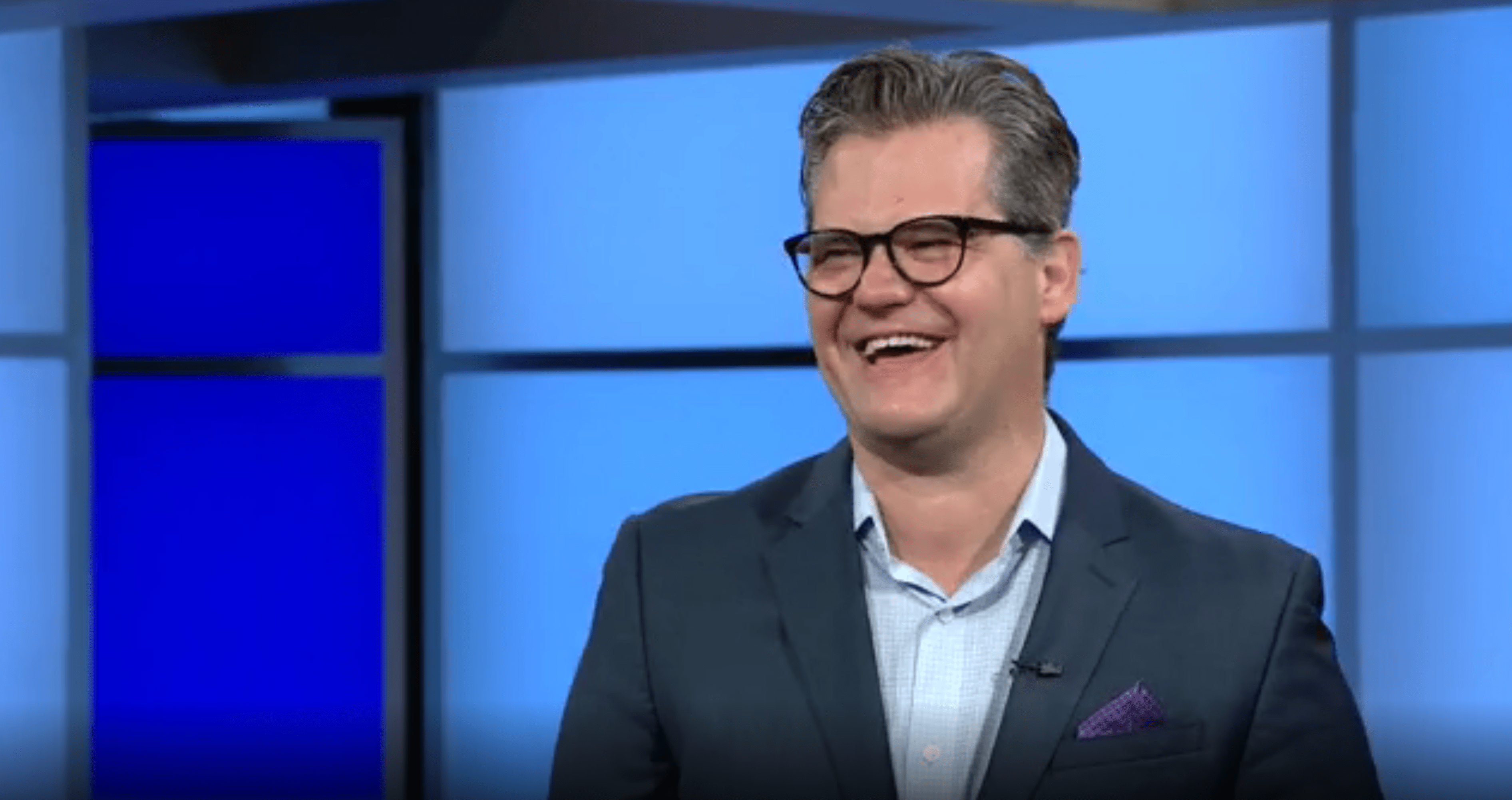 Jason Ball appears on the KTLA Morning News on Feb. 5, 2020, his last day at the station. (KTLA)