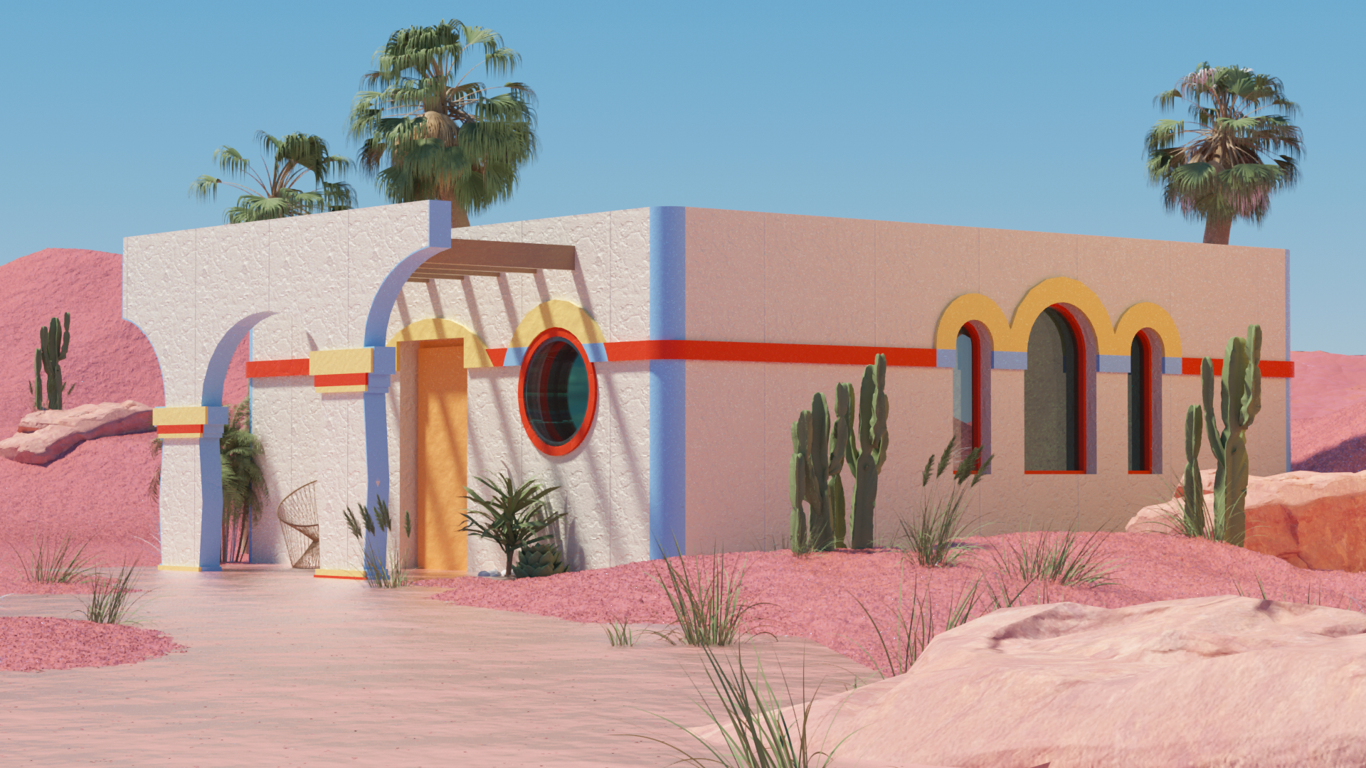 This rendering shows an exterior view of an ADU design by LA Más.(Courtesy Los Angeles Department of Building and Safety)