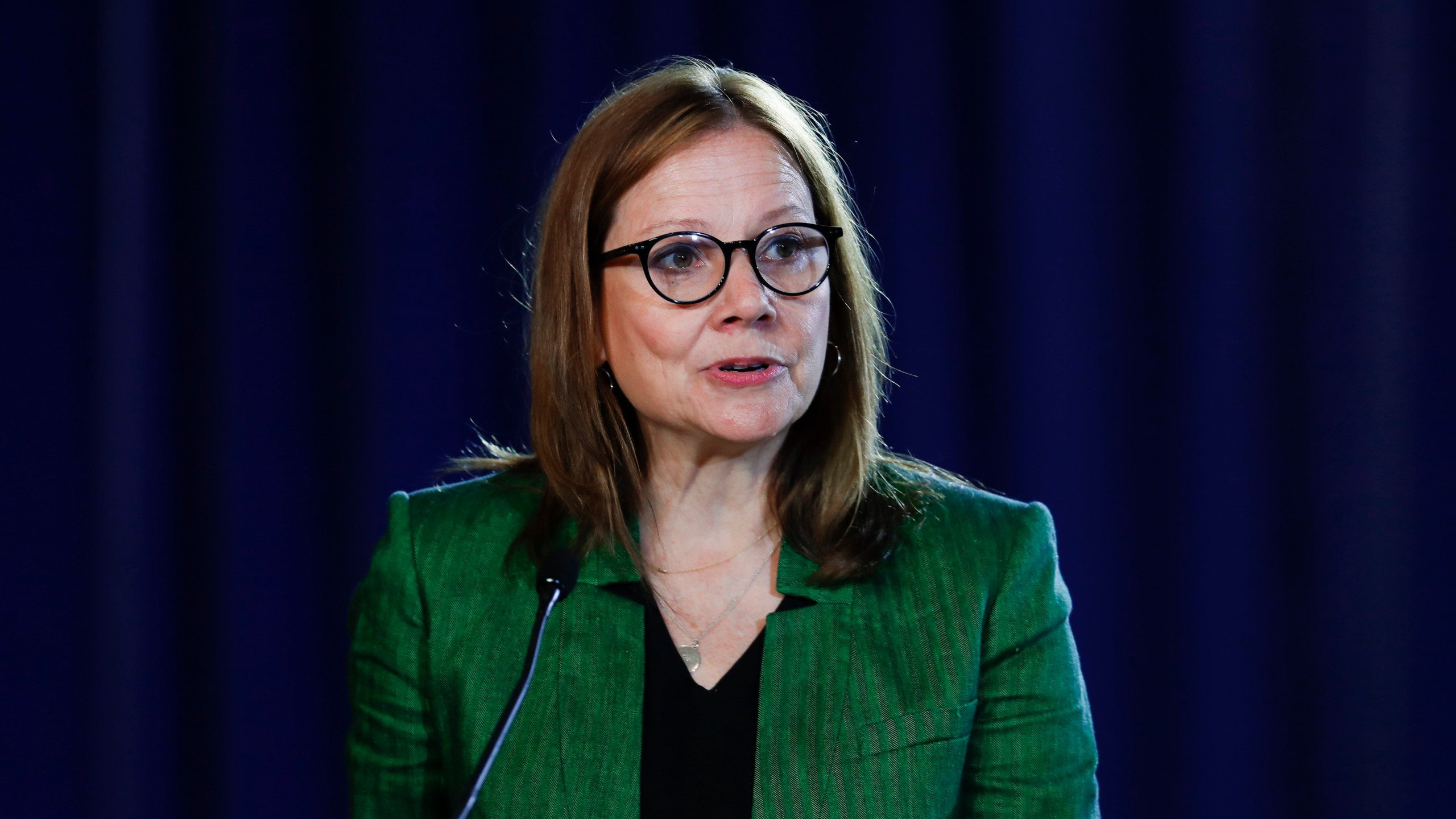 In this July 16, 2019, file photo General Motors CEO Mary Barra speaks during the opening of their contract talks with the United Auto Workers in Detroit. Most of the women running the biggest U.S. companies saw their pay increase last year, 2020, even as the pandemic hammered the economy and many of their businesses. (AP Photo/Paul Sancya, File)
