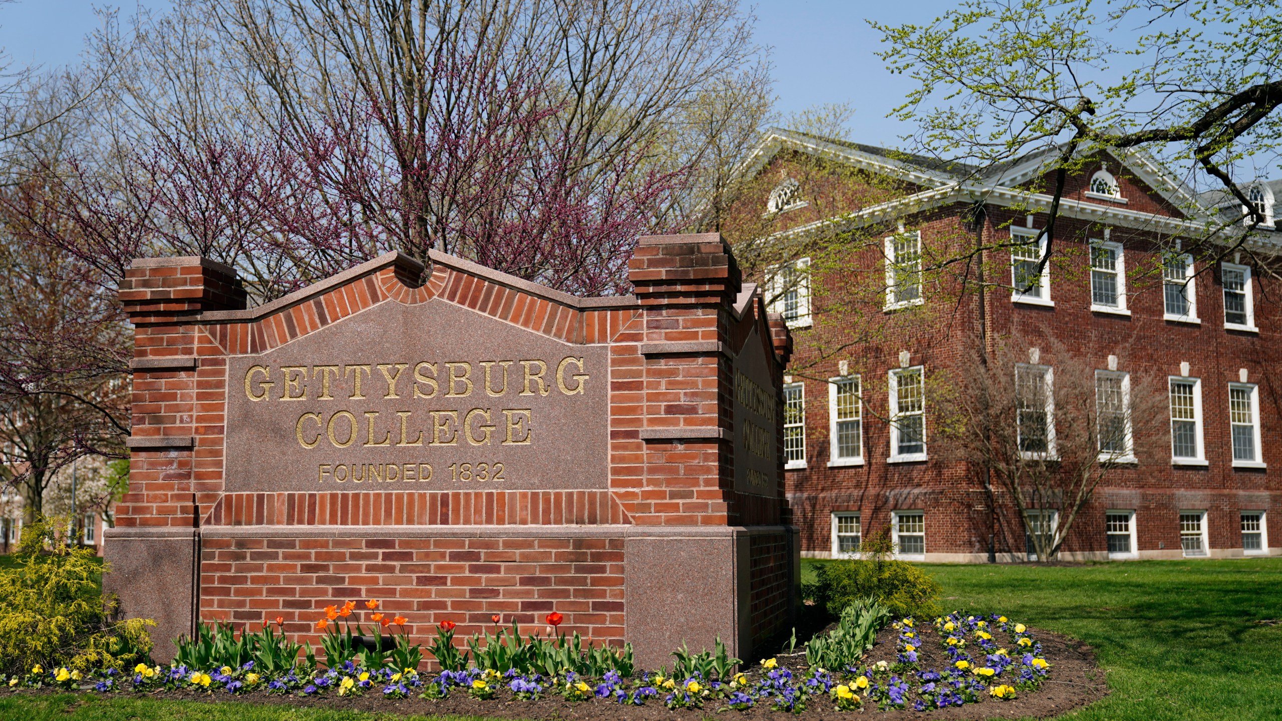 Gettysburg College campus in Gettysburg, Pa. is shown in this April 7, 2021 file photo. (Matt Rourke/Associated Press)