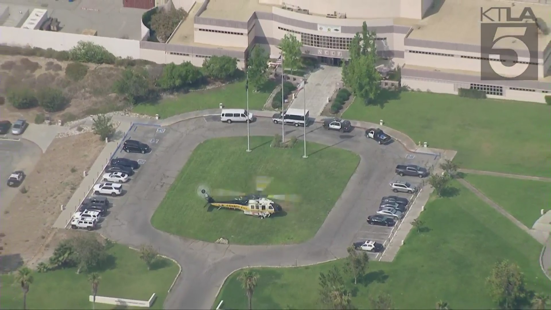 Authorities responded to a prison in Castaic for a call of multiple injuries on July 15, 2021. (KTLA)