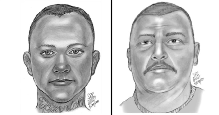 The Los Angeles County Sheriff's Department released these suspect sketches of the two men wanted in connection with a string of homicides in East L.A. from 2014-2018.