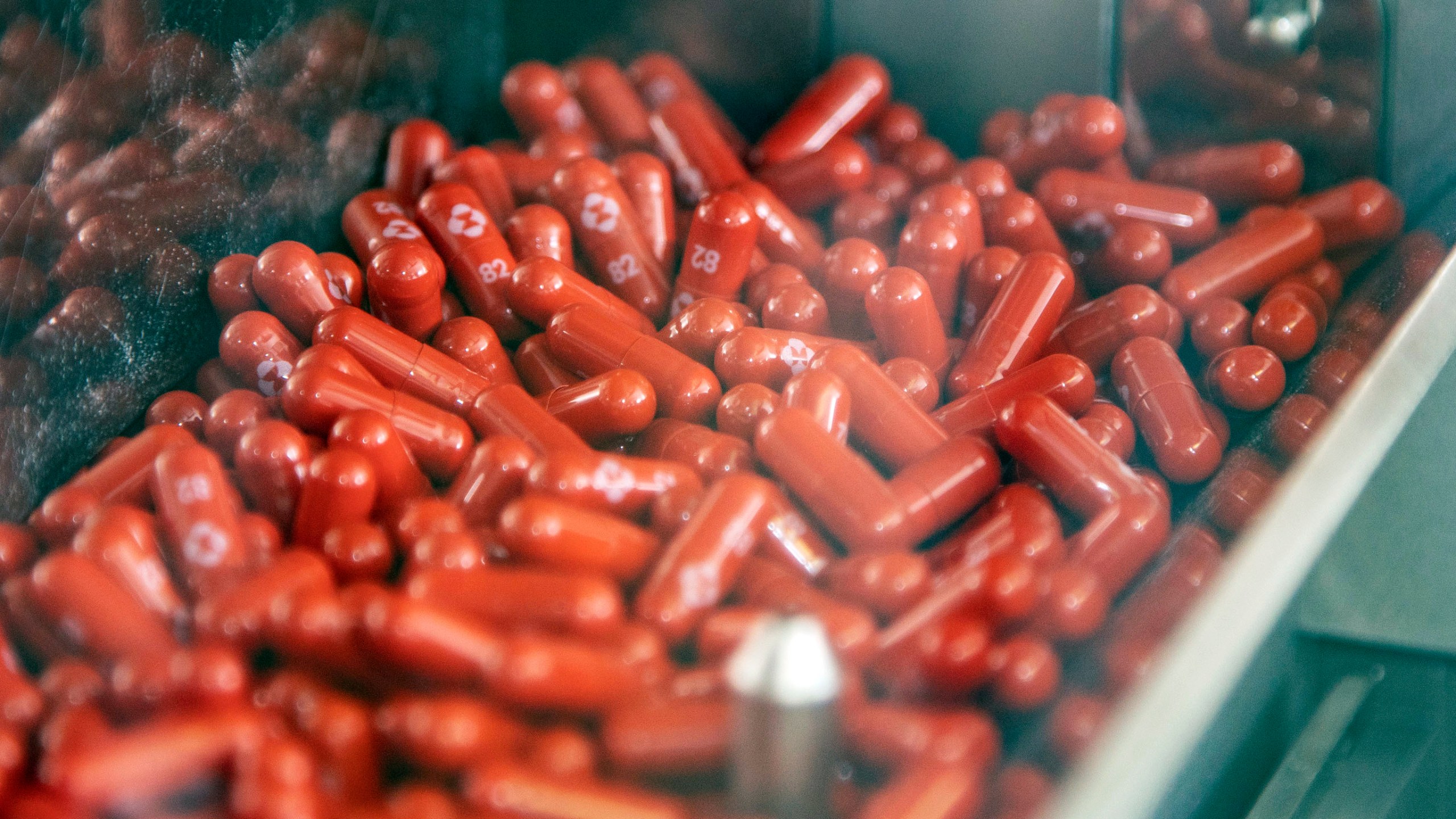 This undated image provided by Merck & Co. shows their new antiviral medication. (Merck & Co. via AP)