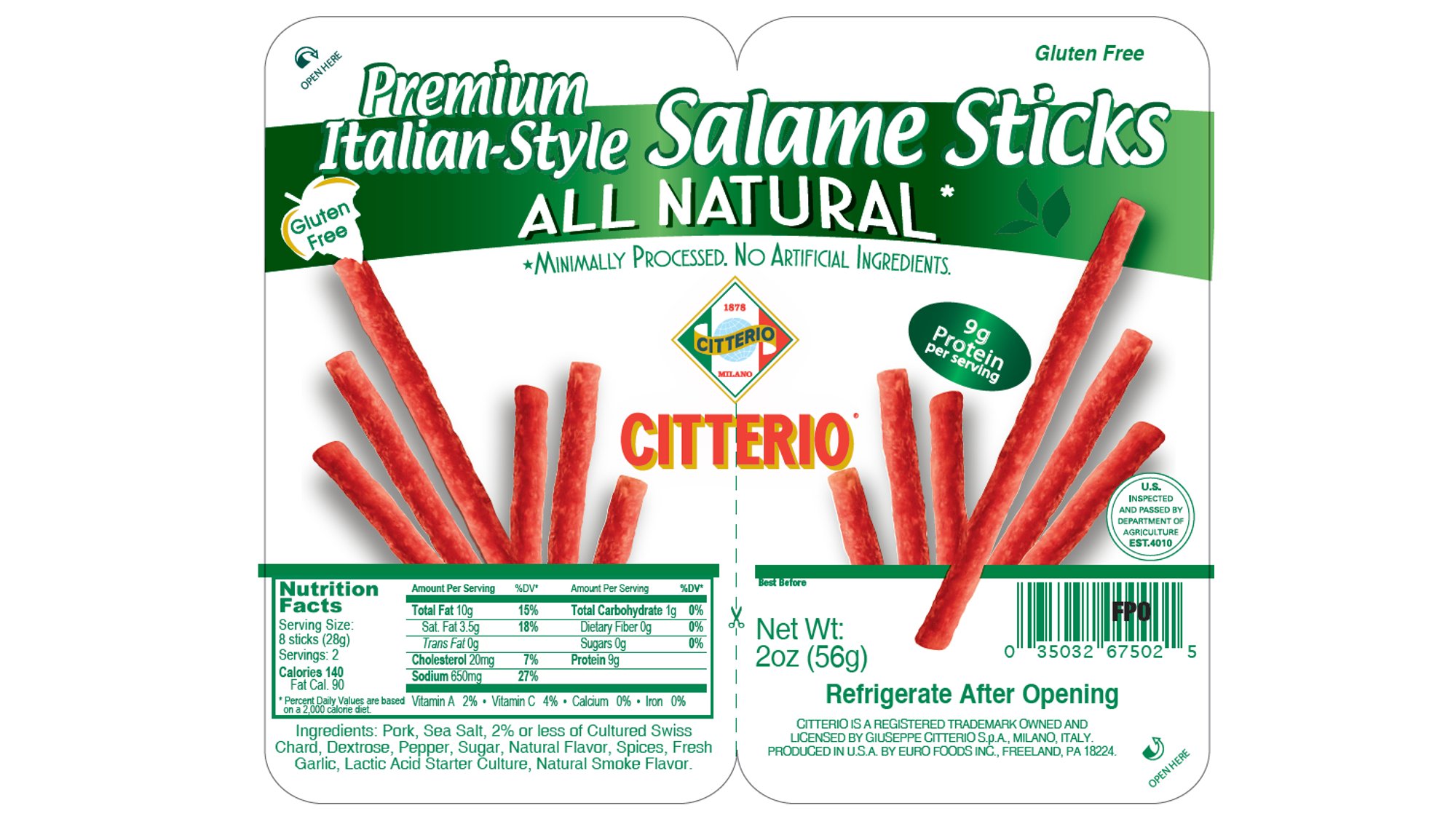 A growing salmonella outbreak in the U.S. has been linked to Citterio-brand Premium Italian-Style Salame Sticks sold at Trader Joe's, the Centers for Disease Control and Prevention announced Saturday, Oct. 23, 2021. (Photo released by the Centers for Disease Control and Prevention)