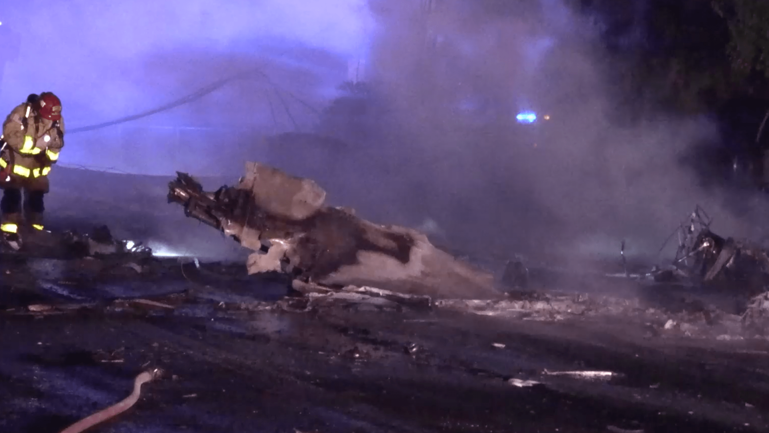 The scene of a jet crash near El Cajon is seen on Dec. 27, 2021. (Onscene.TV)