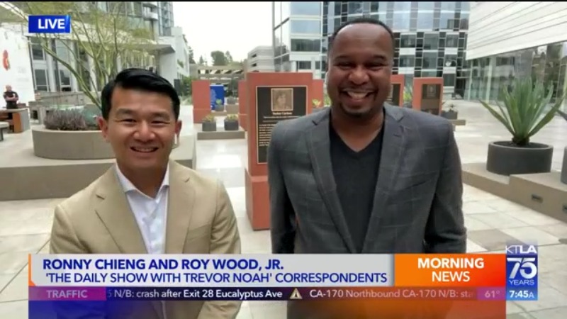 "The Daily Show" stars Ronn Chieng and Roy Wood Jr.