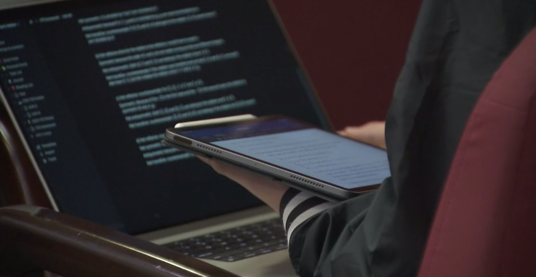 A tablet and computer seen in this file photo (KTLA)