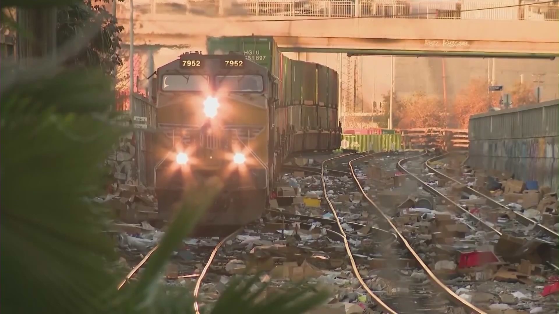 Union Pacific train seen here in this file photo (KTLA).