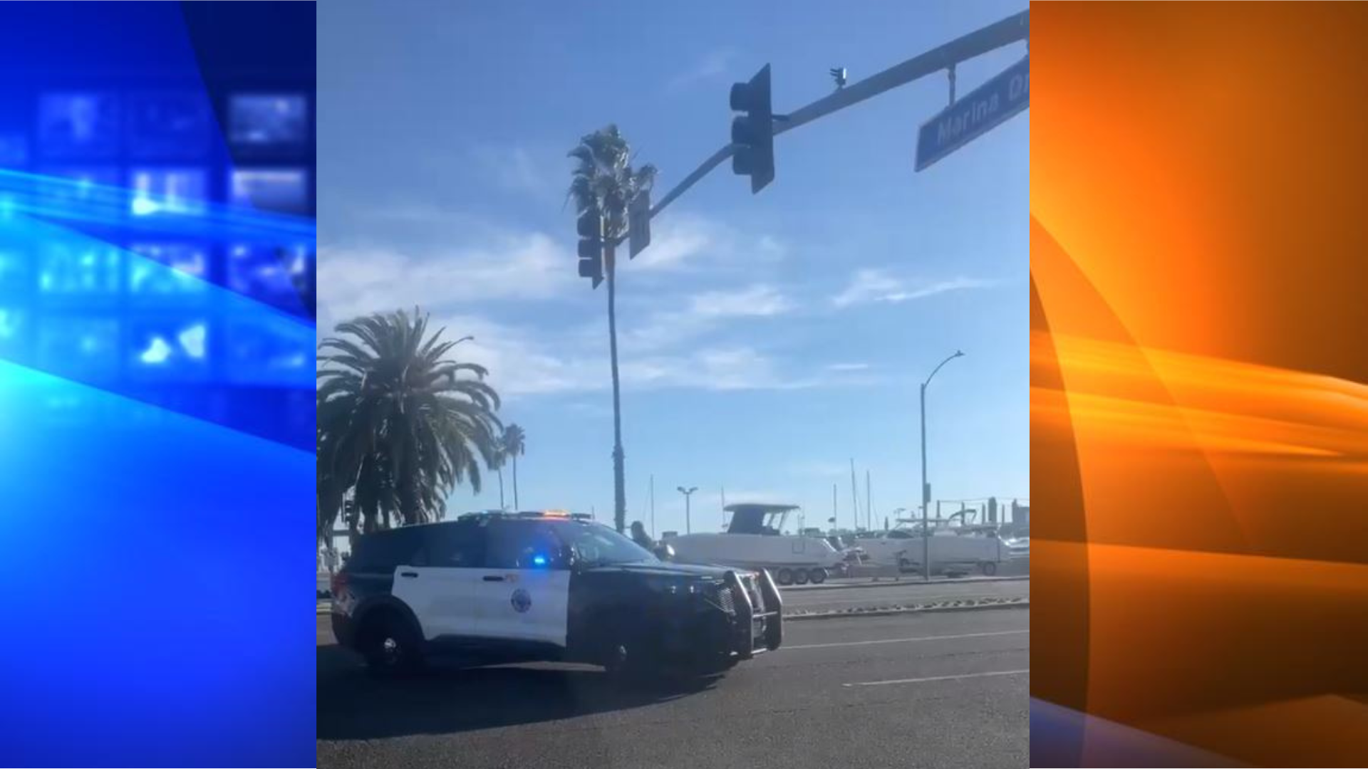 Long beach Police at the scene of a suspicious device in Long Beach on Nov. 5, 2022.