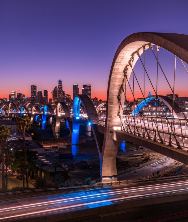 Sixth Street Bridge in Los Angeles, California