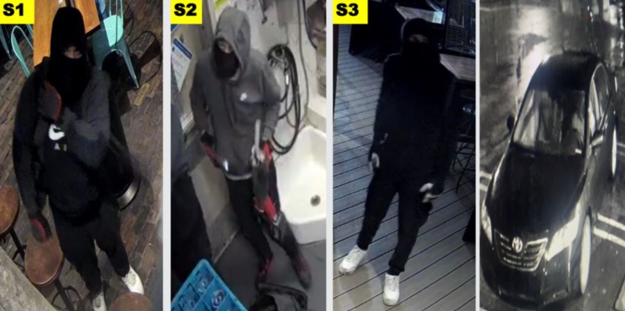 The Los Angeles County Sheriff's Department released these photos of the suspects in a Jan. 16, 2023, commercial robbery.