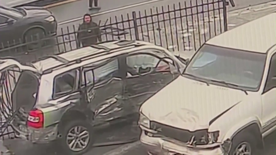 Suspect at the scene of the deadly South L.A. crash. (LAPD)