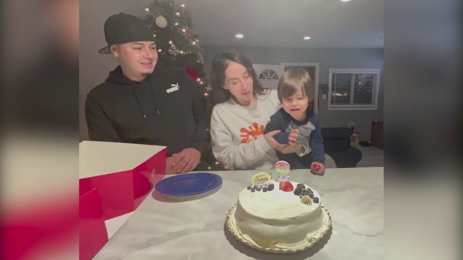 Deborah, Damian and father Mario in a photo provided by family.
