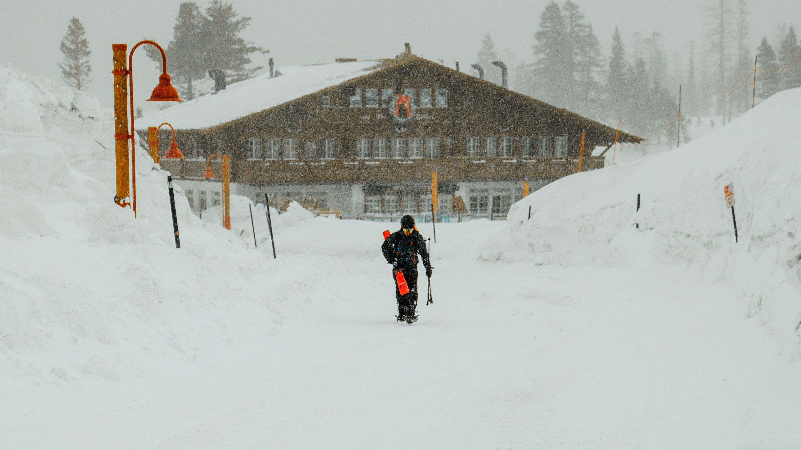 Mammoth Mountain has surpassed 400 inches of snowfall for the first time since the 2018-2019 season, resorts officials announced on Feb. 6, 2023. (Samantha Deleo/Mammoth Mountain)