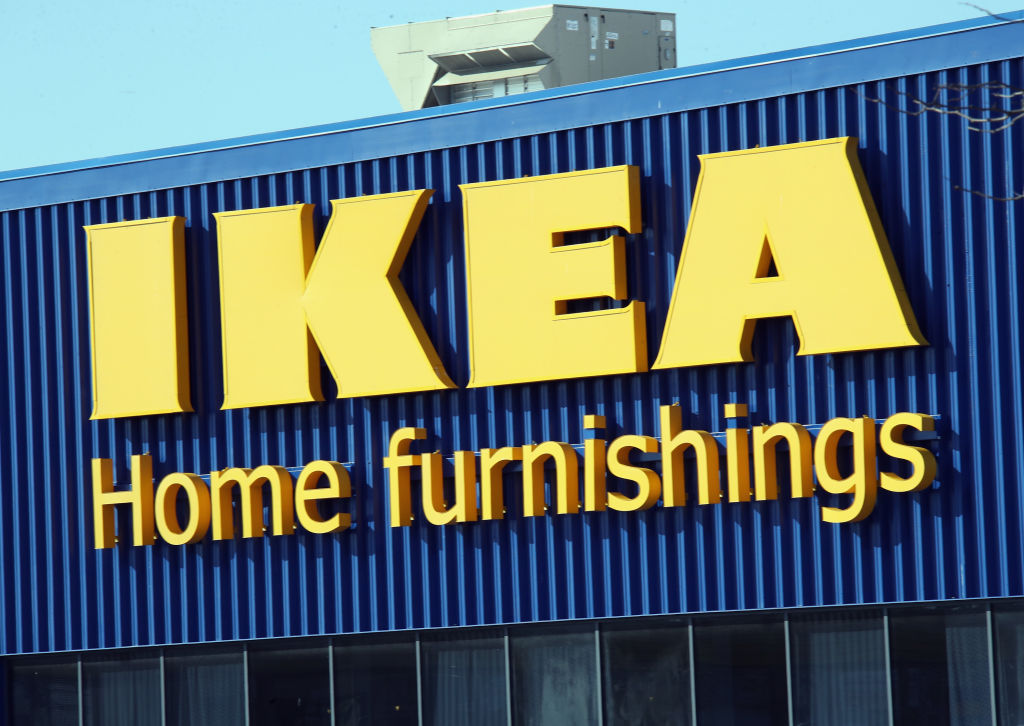 An image of the sign for Ikea Home Furnishings as photographed on March 18, 2020 in Hicksville, New York. (Bruce Bennett/Getty Images)