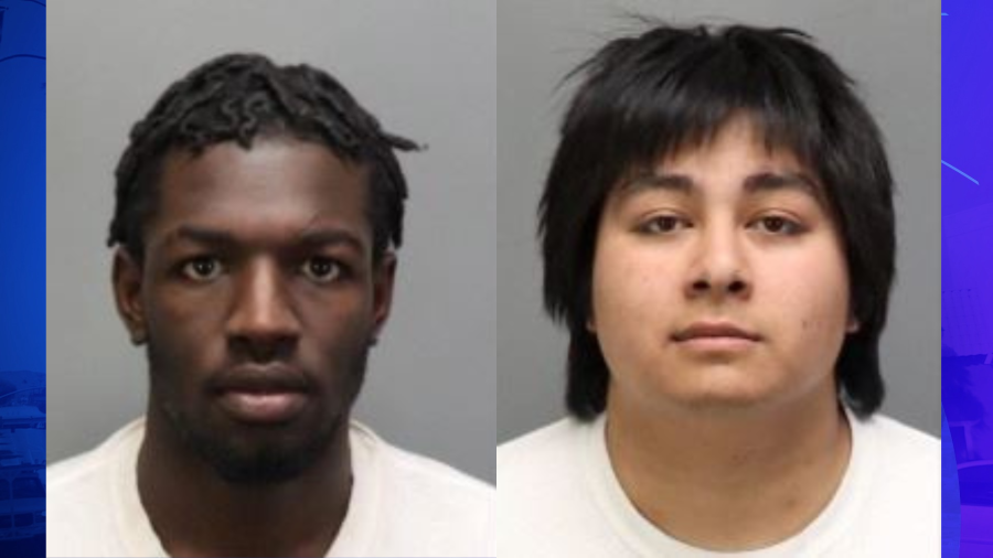 Suspects Allen Adams and Alexander Alvarado in a photo from the Riverside County Sheriff’s Department.